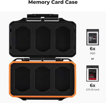 K&F Concept 6 Slots XQD Cfexpress Type-B Card Holder, Water-Resistant Memory - Image 2