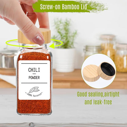 24 Pack 6 oz Glass Spice Jars - Image 2