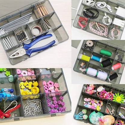 2 Pack Plastic Storage Organizer Box, Storage Container, Jewelry Organizer - Image 4