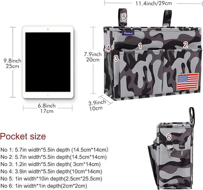 Surblue Bedside Caddy Hanging Bed Organizer Storage Bag Pocket - Image 5