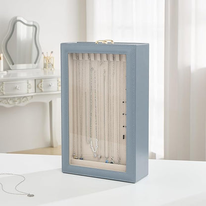 Lolalet Necklace Organizer Box, 2-Layer Jewelry Storage Boxes - Image 5