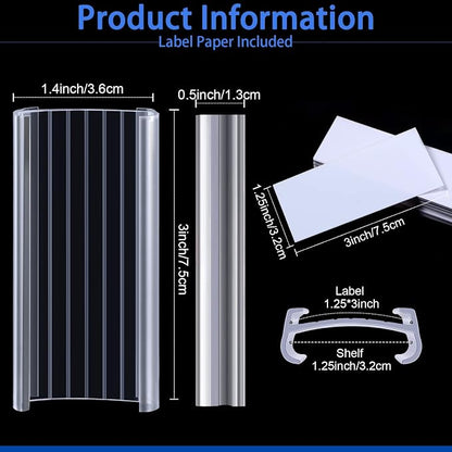 200 Pcs Plastic Wire Shelf Label Holders - Image 2