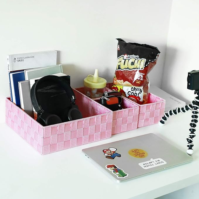 Posprica Woven Storage Baskets for Organizing, Small Baskets Cube Bin Container - Image 5