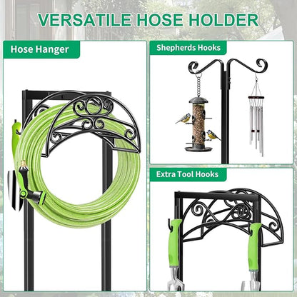TomCare Garden Hose Holder Upgraded Water Hose Holder Heavy Duty 4 Spikes Hose - Image 7