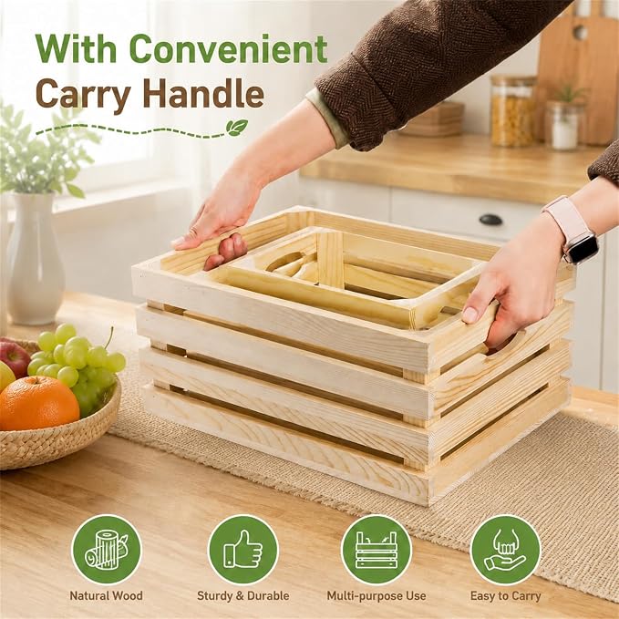 ZENFUN 3 Pack Wooden Nesting Crates - Image 3