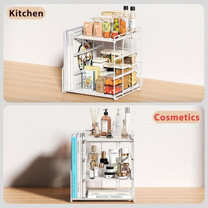 White Desk Organizer and Accessories, 4-Tier Paper Organizer - Image 4