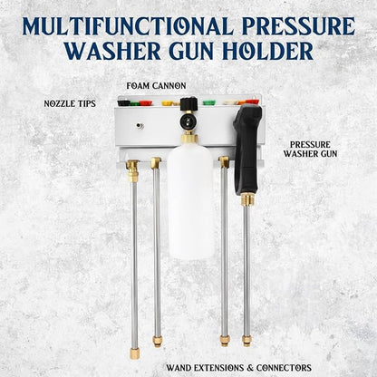 Pressure Washer Gun Holder, Wall Mount Foam Cannon Holder, Car Wash Accessories - Image 3