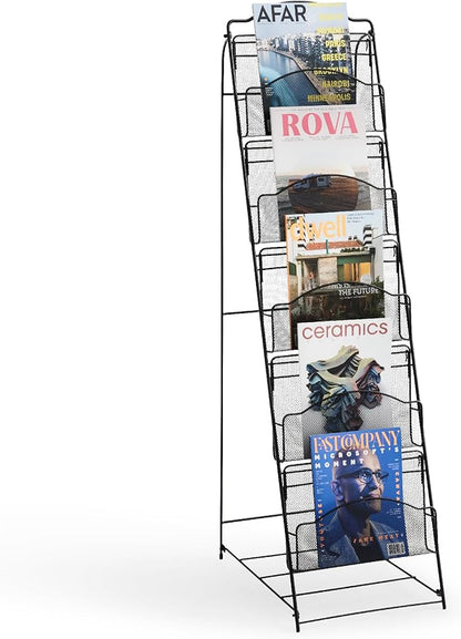 Safco Onyx Mesh Magazine Holder, Ladder Style Display Rack by SafcoProducts