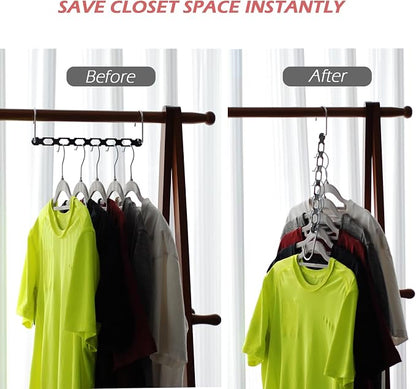 Space Saving Hangers for Clothes, 10 Pack Hanger Organizer Space Saver - Image 4