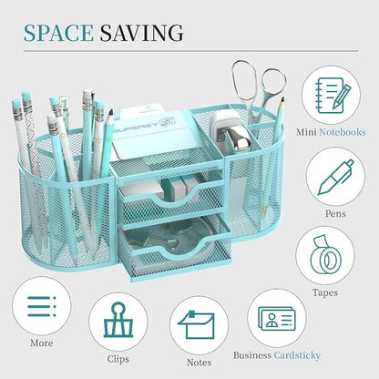 SUPEASY Mesh Desk Organizer, Desk Organizers and Accessories, Pen Holder - Image 4