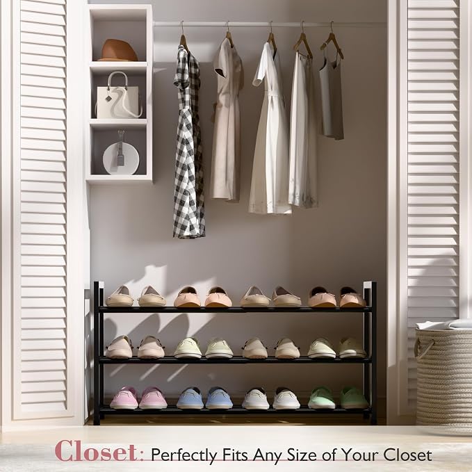 Bumusty 3-Tier Expandable Shoe Rack - Image 2