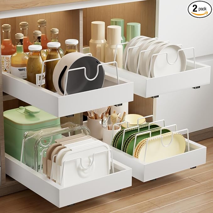 Mustorn 2 Pack Pull Out Cabinet Organizer by MUSTORN