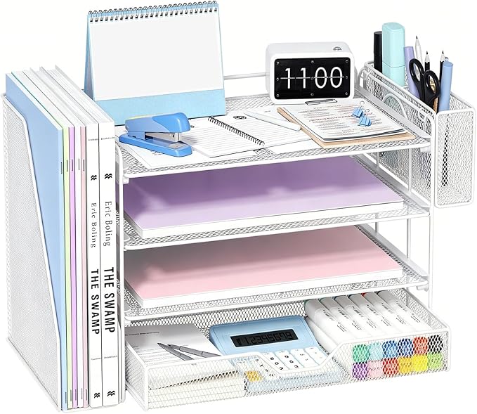 OPNICE Desk Organizer, 4-Tier Desktop File Organizer by OPNICE