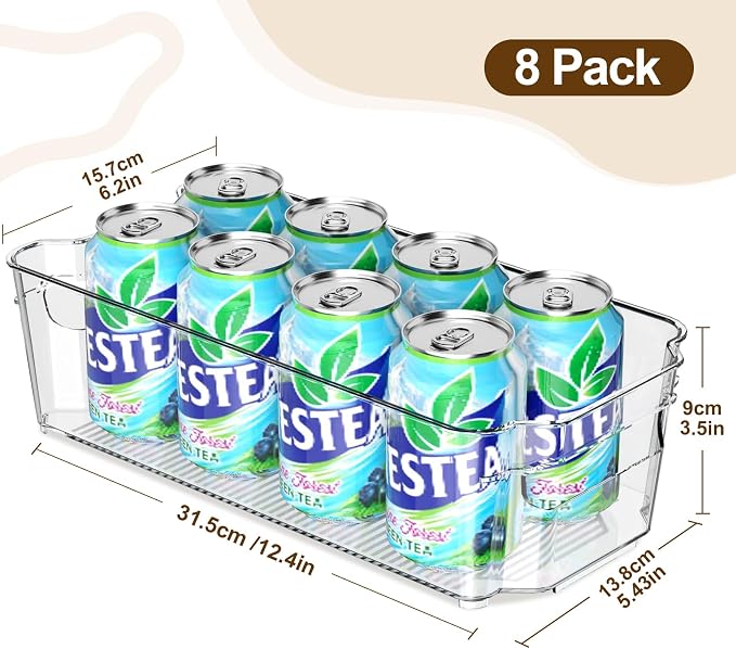 Clear Fridge Organizer, Refrigerator Organizer Bins - Image 2