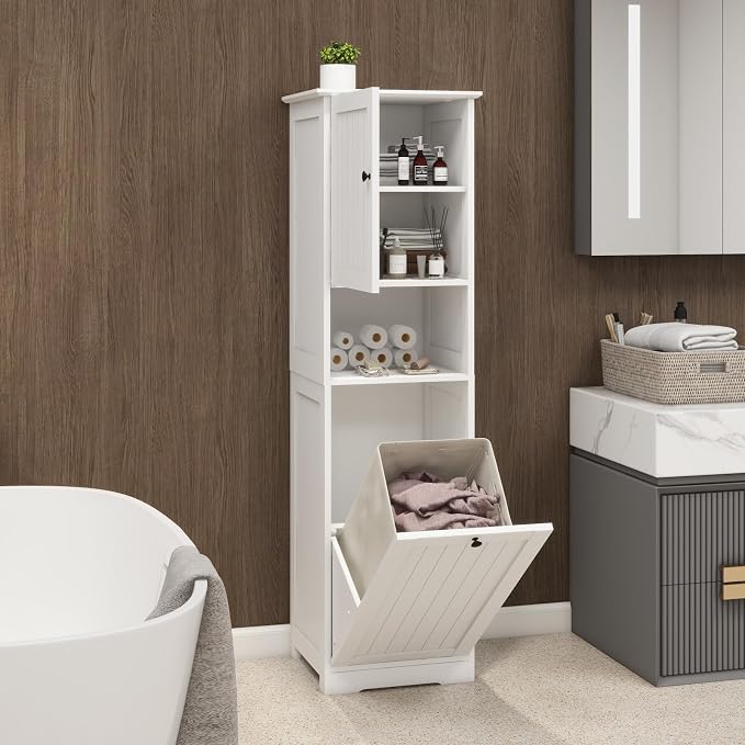 Tilt Out Laundry Hamper Cabinet, Hamper Cabinet Shelf - Image 3
