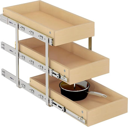 WelFurGeer 3-Tier Pull Out Cabinet Organizer by WelFurGeer
