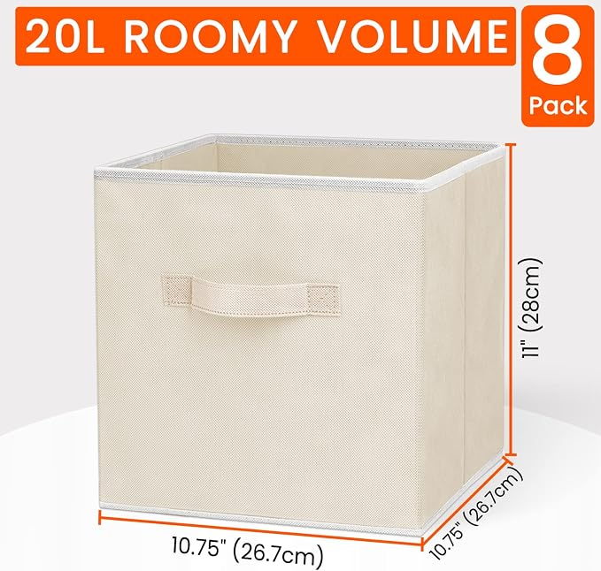 Storage Cubes - 11 Inch Heavy Duty Fabric Storage Bins - Image 2