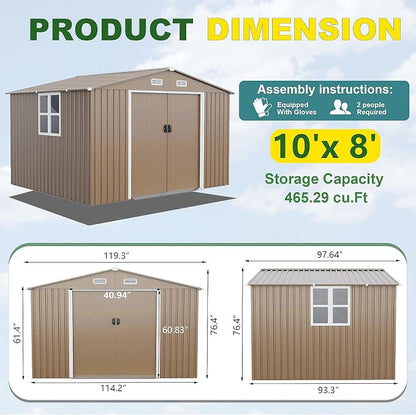 Gotland 10FT x 8FT Sheds & Outdoor Storage, Storage Shed - Image 2