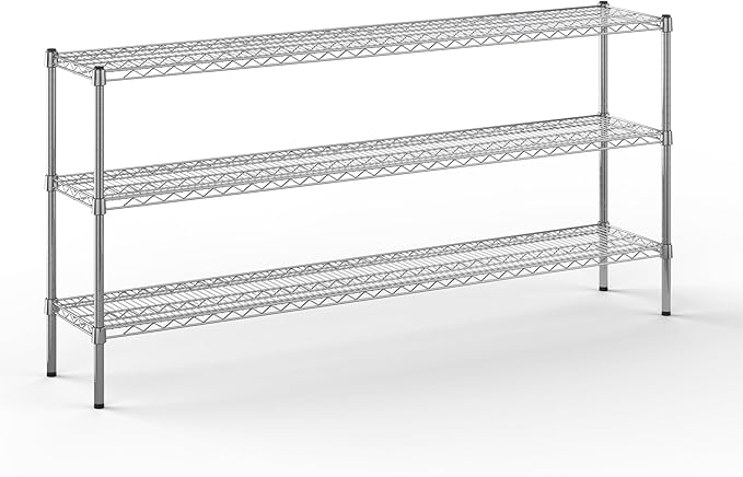 14" Deep x 72" Wide x 34" Height Wire Shelving Kit | 3-Tier | NSF Commercial by Regal+Altair