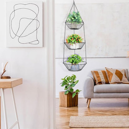 2 Pack 3-tier Hanging Fruit Basket - Image 6
