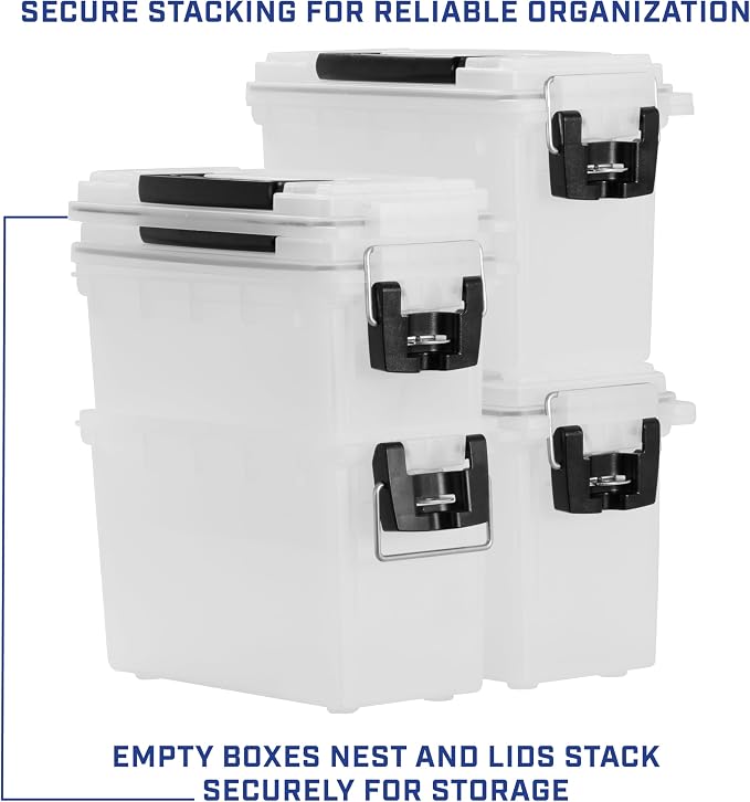 Sheffield Ammo Box Made in USA, Stackable Lockable Ammo Storage Box, Frost | 2 - Image 6