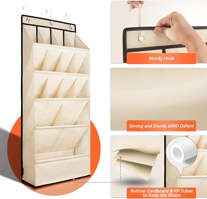 FENTEC 1 Pack Over the Door Shoe Organizers, Hanging Shoe Organizer - Image 2