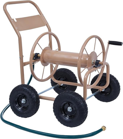 Liberty Garden Industrial 4 Wheel 300 Foot of 0.625 Inch Hose Steel Frame Water by LibertyGardenProducts