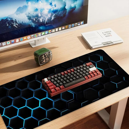 Gaming Mouse Pad – Large Extended Desk Mat35.43 x 15.75 in – Futuristic Black - Image 2