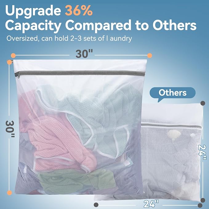 Extra Large Mesh Laundry Bags for Delicates, Delicate Laundry Bag, Travel - Image 2