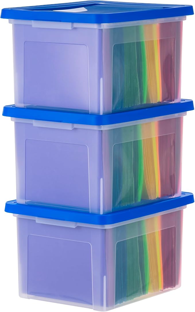 IRIS USA 3-Pack 35 Qt. Letter/Legal File Box by IRISUSA