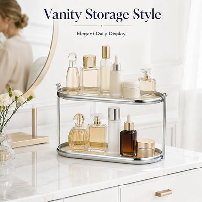 2 Tier Perfume Organizer, Stainless Steel Frame - Image 5