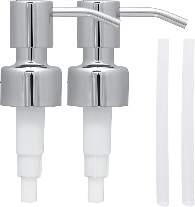 Stainless Steel Soap and Lotion Dispenser Pumps, Replacement by TopHomeStore