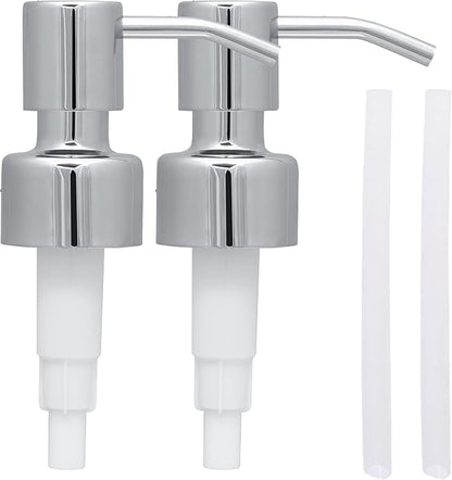 Stainless Steel Soap and Lotion Dispenser Pumps, Replacement by TopHomeStore