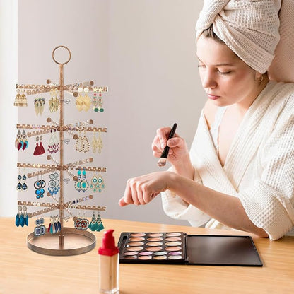 MODOWEY Rotating Earring Holder Organizer Tree Adjustable Display - Image 6