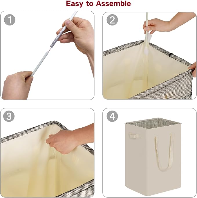 efluky Slim Laundry Basket, Narrow Laundry Hamper - Image 6