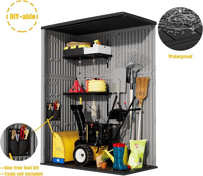 Outdoor Storage Shed Waterproof, Resin Storage Sheds Outdoor - Image 7