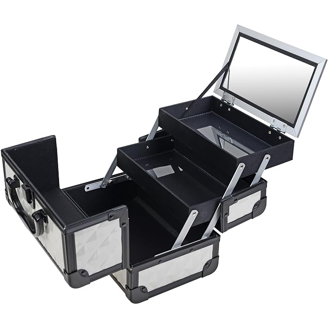 SHANY Chic Makeup Train Case Cosmetic Box Portable Makeup Case Cosmetics Beauty - Image 5