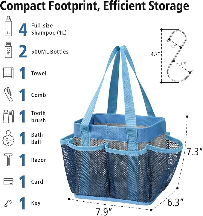 F-color Mesh Shower Caddy Portable - Image 4