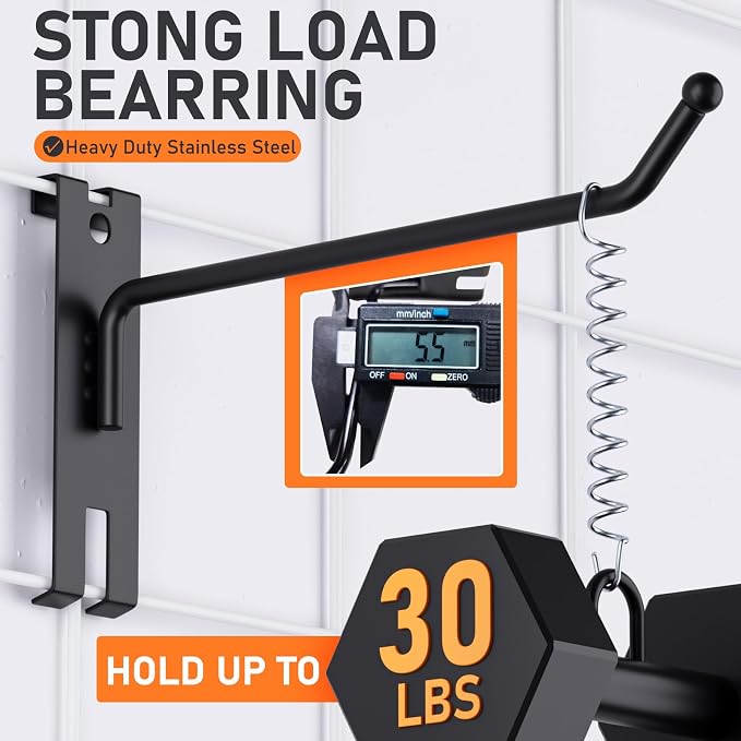 INCLY 2/4/6 Inch Gridwall Hooks, 60 Pack Heavy Duty Black Display Hooks - Image 5