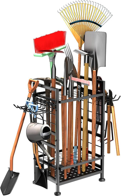 3 Tier Garden Tool Organizer, Garage Storage and Organization, Metal Yard Tools by GIOTORENT