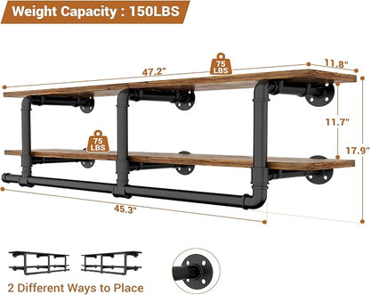 Aheaplus Industrial Pipe Clothes Rack - Image 7