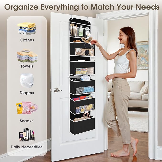 6-Tier Over The Door Organizer Hanging Storage Organizers - Image 6