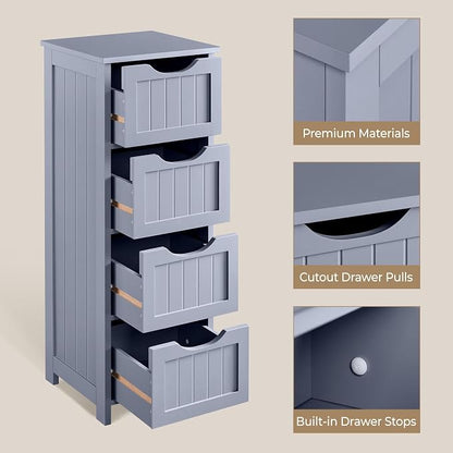 Yaheetech Bathroom Storage Cabinet, Beside Toilet or Vanity, Beadboard Tower - Image 5