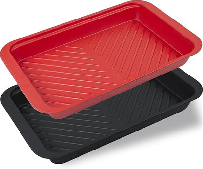 Deep Grilling and Prep Serving Tray, BBQ Trays by Ecoiou