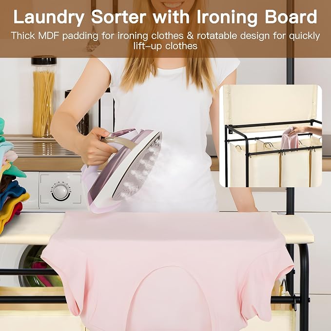 MYOYAY 3 Section Laundry Sorter - Image 4