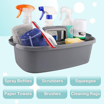 Cleaning Caddy Organizer with Handle, Cleaning Tool Storage Tote, 2 Pack - Image 3