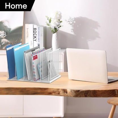 File Organizer for Desk, 5-Section Vertical File Sorter, Paper Holder Organizer - Image 9