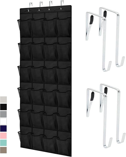 GORILLA GRIP Over the Door Shoe Organizer, 24 Large Breathable Mesh Pockets by GorillaGrip