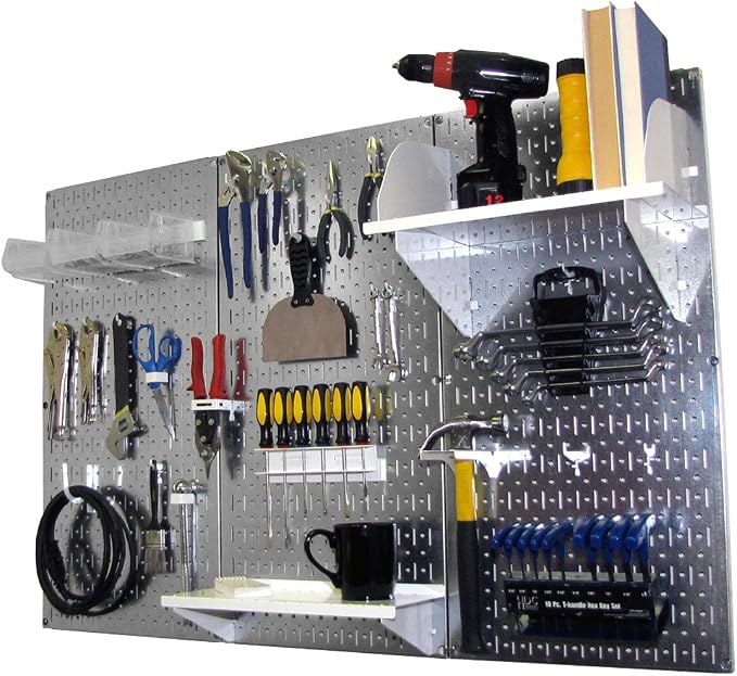 Wall Control Pegboard Organizer 4 ft. Metal Pegboard Standard Tool Storage Kit - Image 7
