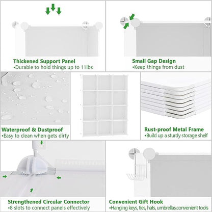 C&AHOME Cube Storage Organizer, 12-Cube Shelves Units, Closet Cabinet, DIY - Image 7
